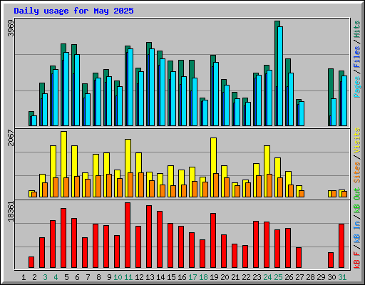 Daily usage for May 2025