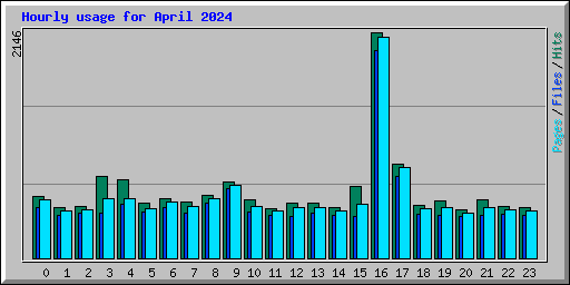 Hourly usage for April 2024