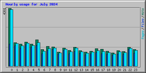 Hourly usage for July 2024