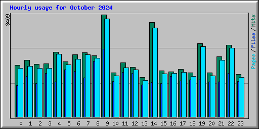 Hourly usage for October 2024