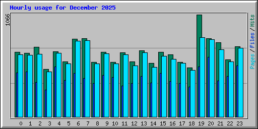 Hourly usage for December 2025